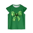 thumbnail image 4 of Nwiuh Girls Pajamas Set Toddler Kids Sleepwear Cute Top and Cozy Bottom Short Pajama Set (Green, 1-2 Years), 4 of 5