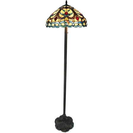 Lamp And Shade Crystal Floor Lamp Chloe Lighting Hayden Tiffany-Style 2-Light Crystal Design Floor Lamp with 18