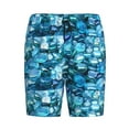 thumbnail image 4 of Naloa Blue Kyanite Men's Short Pajama Pants, Lounge Comfort Shorts with Elasticized Waistband and Side Pockets - Medium, 4 of 9