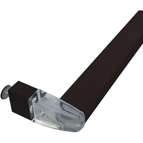 Oil Rubbed Bronze Framed Sliding Shower Door Towel Bar with Clear Acrylic Brackets