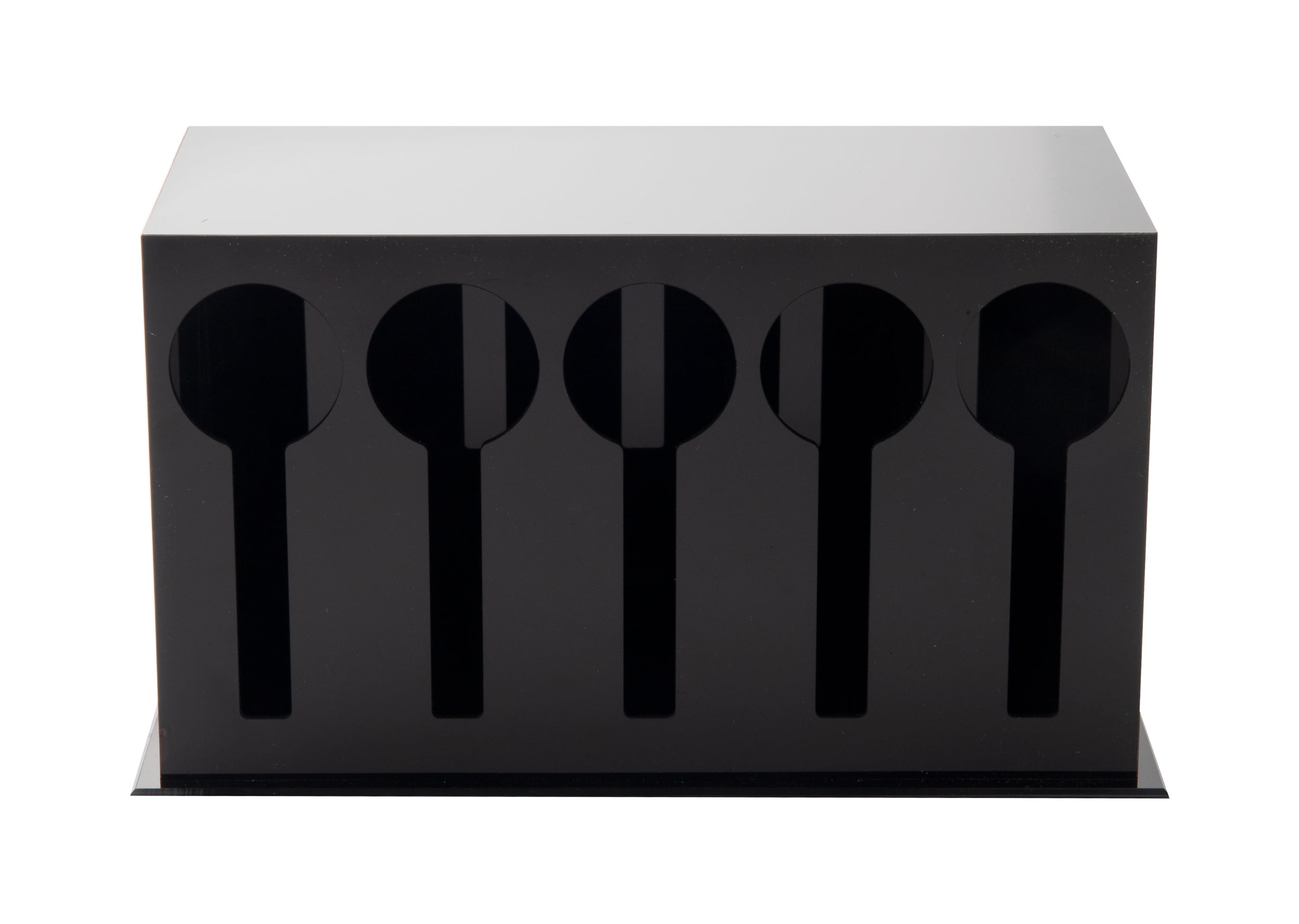 Mind Reader 5 Compartment Plastic Utensil Dispenser, Cutlery Organizer