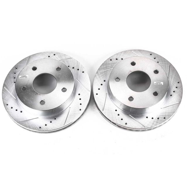 Power Stop AR8747XPR Evolution Drilled & Slotted Rotors -Front