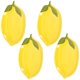thumbnail image 2 of Juego de 4 platos con forma de limón, bol para postre, bol de cerámica con forma de limón, bol para servir, bol para ensalada., 2 of 7
