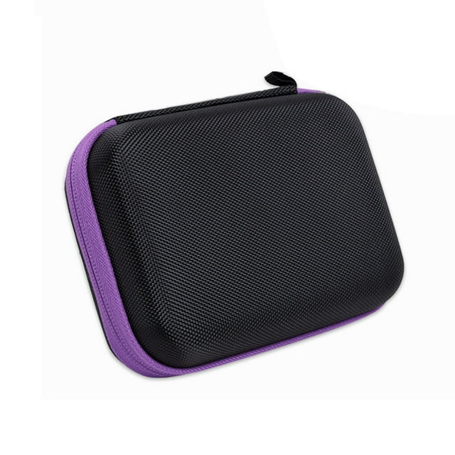 Bolsa para botella de aceite esencial, estuche de transporte portátil de 30 rejillas, soporte para cosméticos, tela Oxford de viaje, cremallera Almacenamiento y organización del hogar Violeta Injueey HA068332-03