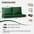 thumbnail image 3 of Outdoor Loveseat Cushion Set, 48 x 24, Water Repellent, Fade Resistant, Couch love seat, 3 of 6
