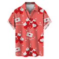 thumbnail image 3 of Camisetas de manga corta para hombre, con estampado 3D de amor, gráfico, camisas de botones para el día de San Valentín, blusa informal de verano para playa para hombre, 3 of 5