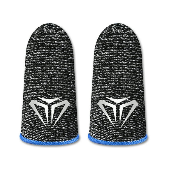 10 Pieces Mobile Phone Gaming Fingertip Sleeves Sensitive Sweatproof Anti-slip Gloves Anti-fingerprint Ultrathin Fiber Covers Blue Type 1