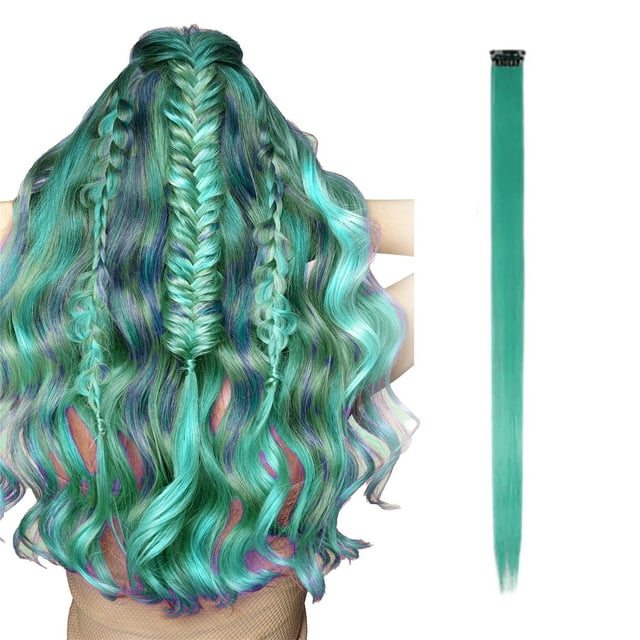 Économies sur les Extensions de Cheveux et Accessoires! Bradem Extensions de Cheveux Colorées, Mèches de Fête Multicolores à Clipser en Cheveux Synthétiques, 1X Extensions de Perruque