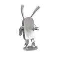 thumbnail image 1 of Estatua de conejo de máquina, escultura de conejo de resina, coleccionable, adorno decorativo, arte Plateado, 1 of 9