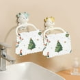 thumbnail image 6 of 6PCS Dish Towels and Dish Cloths Reuseable Dishcloths Sets for Washing Dishes, Cooking, Baking Size 11" x 11" Cute Snowman and Christmas Tree, 6 of 9