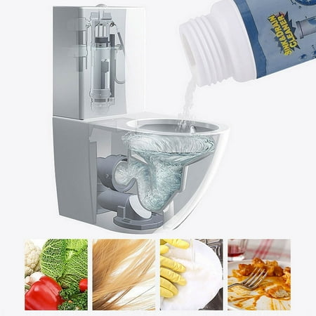 Fast Acting Enzyme Drain Cleaner Powder Clog Remover for Toilet Sink Shower Bathtub Pipe Maintenance Septic Safe Hair Grease Food Waste Dissolver Non-Corrosive Foaming Cleaner Fast Acting Enzyme Drain Cleaner Powder Clog Remover for Toilet Sink Shower Bathtub Pipe Maintenance Septic Safe Hair Grease Food Waste Dissolver Non-Corrosive Foaming Cleaner