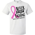 thumbnail image 3 of Inktastic Never Stop Fighting Breast Cancer Awareness T-Shirt, 3 of 5