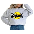 thumbnail image 5 of Softball Mama Sweatshirt for Women Yellow Checkered Softball Mom Sweater Gray Sweatshirt Adult Small, 5 of 6