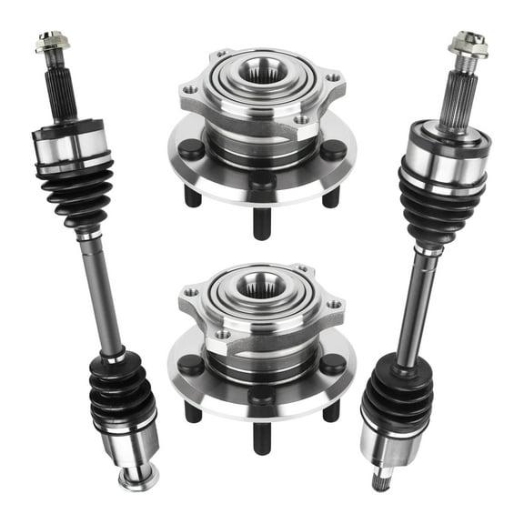 AutoShack Front CV Axle Shaft Wheel Hub Bearing Assemblies without ABS | Replacement for 2007-2017 Dodge Charger 2005-2017 Chrysler 300 2005-2008 Dodge Magnum | 4-PC