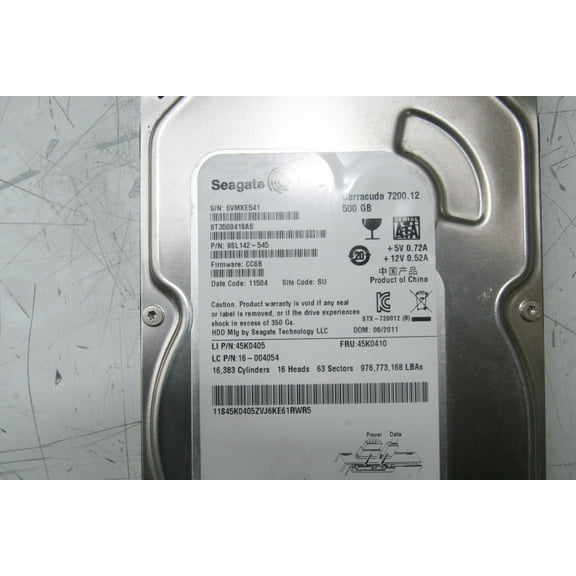HP 459319-001 500GB 7200 RPM SATA 3.0Gb/s 3.5" Internal Hard Drive NEW Bulk