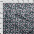 thumbnail image 3 of oneOone Velvet Pink Fabric Floral Craft Projects Decor Fabric Printed By The Yard 58 Inch Wide, 3 of 5