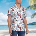 thumbnail image 3 of Susaid London Landmark2 Print Short Sleeve Shirts Button Down Casual Shirts Summer Beach Aloha Button Down Short Sleeve for Men ,Medium, 3 of 7