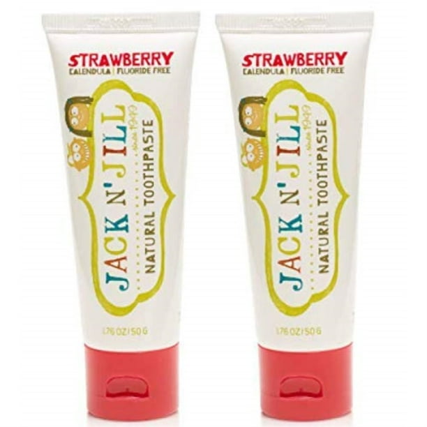 jack n' jill natural toothpaste, strawberry, 1.76oz (pack of 2