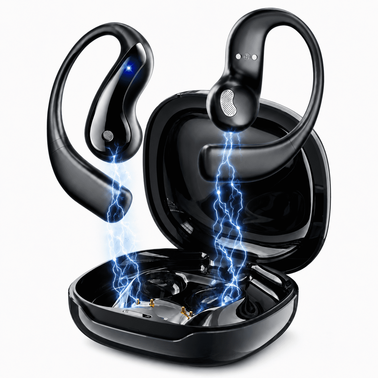 AI Translation Earbuds Real Time, 164 Language Translator Earbuds, 4-in-1 Bluetooth Earbuds Pro, Open-Ear Translator headphones with No Subscription , 60H Playtime for Travel Work Learning