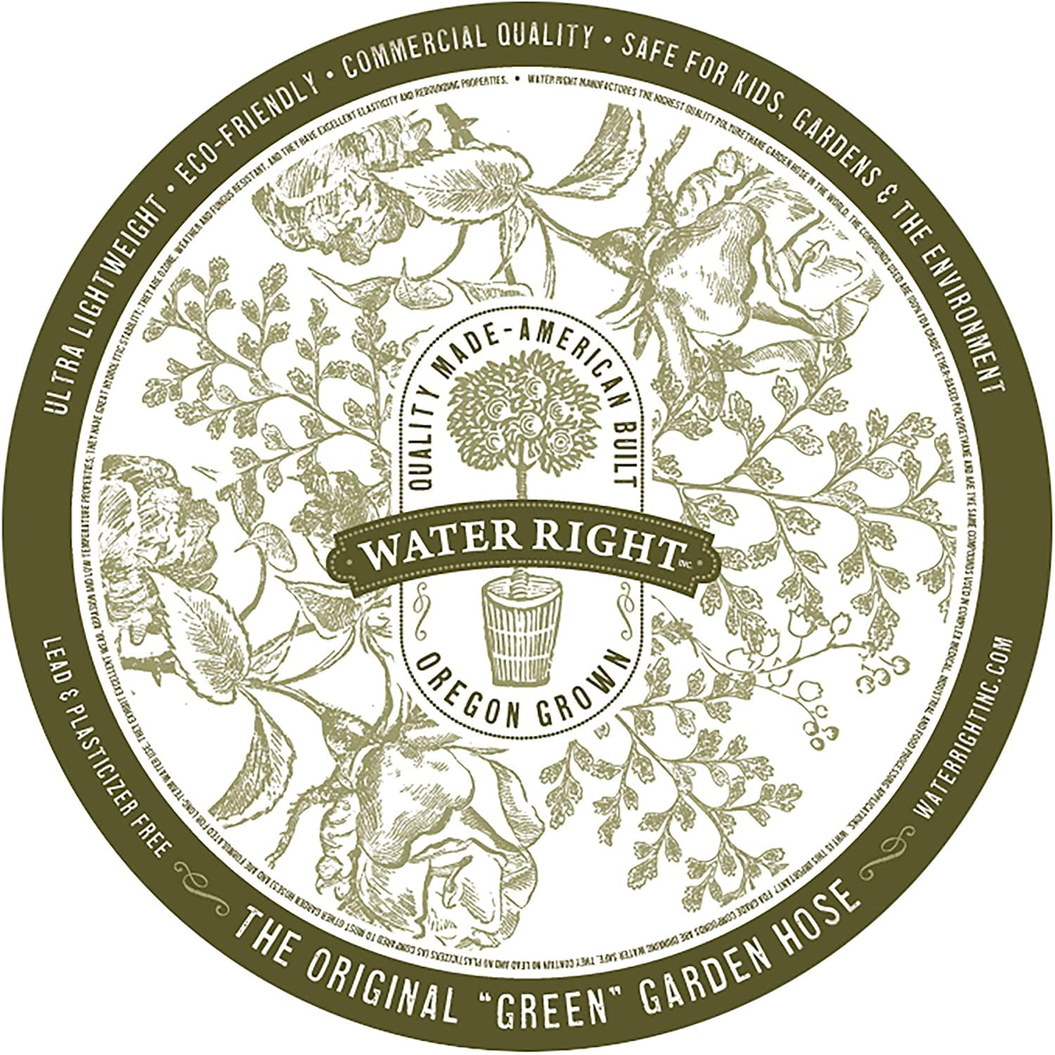 Water Right 700 Series (1/2") Soaker Hose, Drinking Water Safe, 100-Foot, Bristle Grass