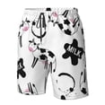 thumbnail image 5 of Kll Cute Cow And Milk Stains Men'S Casual Summer Beach Shorts Hawaiian Shorts With Pockets-X-Large, 5 of 9
