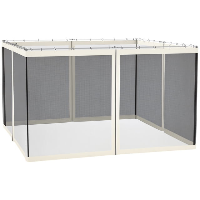 Outsunny 10' x 12' Gazebo Replacement Mosquito Netting, White