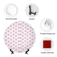 thumbnail image 4 of Balery Pink Paw Print Bone China Decorative Plate Ceramic Dinner Plates Art Crafts with Display Stand-10in, 4 of 6