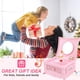 thumbnail image 5 of Caja de música clásica roja, joyero, caja de música giratoria con bailarina y cajón, espejo de maquillaje, elegante bailarina para cumpleaños., 5 of 5