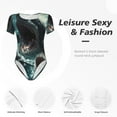 thumbnail image 4 of Cauagu Combinaison Quotidienne pour Femmes, Col Rond, Manches Courtes, Requin Animal Océanique, TG, 4 of 7