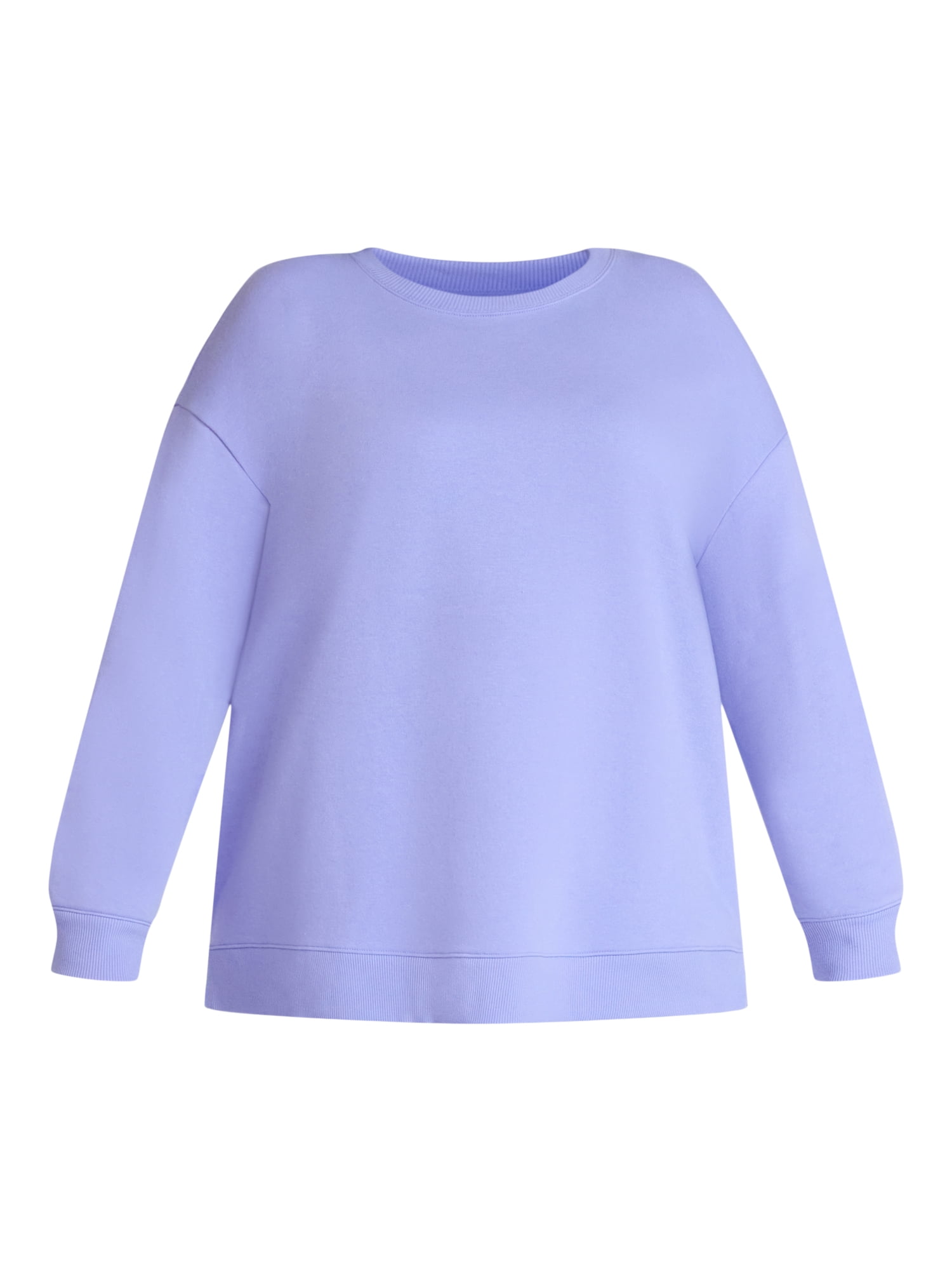 (2 pack) Terra & Sky Women's Plus Size Fleece Sweatshirt, Size 0X-5X