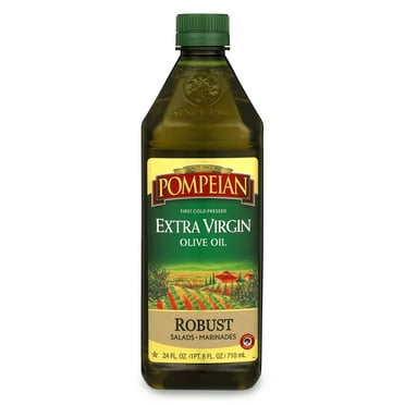 Pompeian Robust Extra Virgin Olive Oil, First Cold Pressed, Full-Bodied Flavor, Perfect for Salad Dressings & Marinades, 24 FL. OZ.