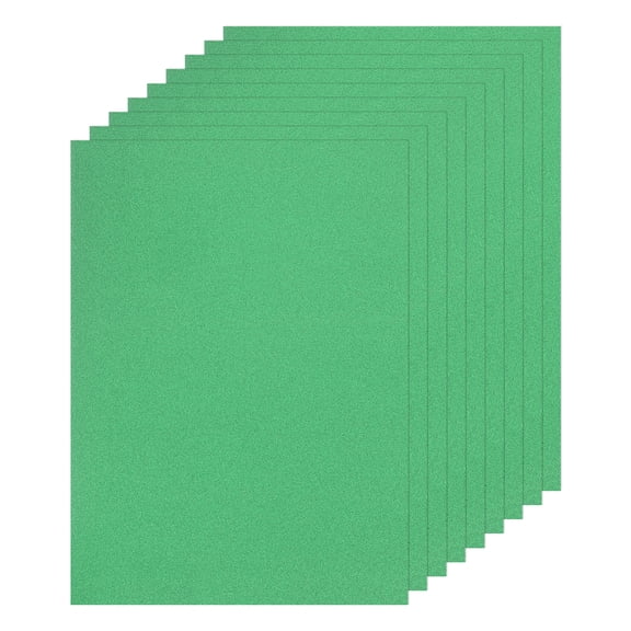 Uxcell 10 Sheet A4 Glitter Grass Green Card Stock, 8"x11", Shimmer Paper, 250gsm for DIY Crafts