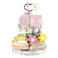thumbnail image 2 of Sunshine Flower Bloom Tiered Tray Decor Wood Sign Spring Summer Layered Tray Ornament Party Home Kitchen Holiday Rustic Farmhouse Table Signs Home Decor, 2 of 9
