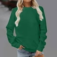 thumbnail image 2 of Gaexia Oversized Sweatshirt for Women Cotton Sweatshirt Long Sleeve Pullover Soft Comfortable Casual Solid Top Loose Fit Warm Wear,Green,XL, 2 of 4