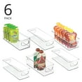 thumbnail image 2 of mDesign Plastic Stackable Small Kitchen Organizing Bin, Handles, 6 Pack - Clear, 2 of 9