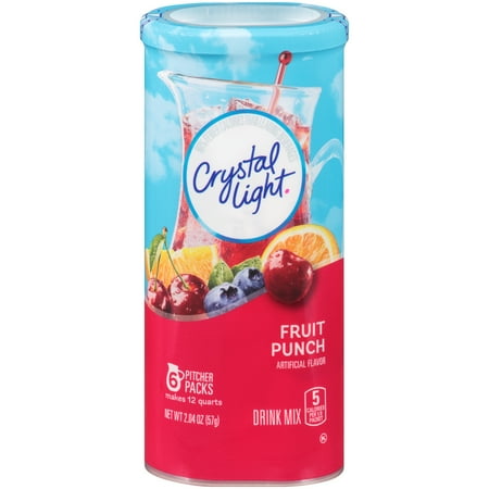 Crystal Light Fruit Punch Drink Mix 6 ct Canister