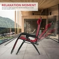 thumbnail image 4 of Everyday Essentials Patio Weather-Resistant Zero-Gravity Chairs Burgundy, 4 of 8