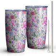 thumbnail image 2 of 20oz Tumblers Pink Breast Cancer Stainless Steel Vacuum Insulated Double Wall Travel Tumbler Cups Mug with Lid and Straw,Cleaning Brush for Cold & Hot Drinks, 2 of 7