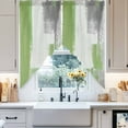 thumbnail image 4 of Sage Green Swag Curtain Valance for Windows, Grey Graffiti Modern Oil Paint Geometric Abstract Window Treatments Short Swag Topper for Kitchen Windows Bathroom Bedroom, 36"x45", 4 of 8