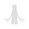 thumbnail image 3 of Sholeno Combinaisons Sans Manches pour Filles, Robe de Mariage Formelle en Chiffon, Combinaison de Danse Ivoire 14, 3 of 7