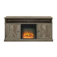 thumbnail image 5 of Walker Edison Farmhouse Barn Door Tall Fireplace TV Stand for TVs up to 65", Grey Wash, 5 of 9