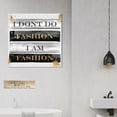 thumbnail image 2 of Wynwood Studio 'I Am Fashion Books' Typography and Quotes Wall Art Canvas Print - Black, Gray, 20" x 20", 2 of 2