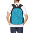 thumbnail image 4 of Fotbe Blue Glitter Mochila para Hombre y Mujer - Tela Oxford 600D Resistente - Mochila Impermeable de Gran Capacidad para Escuela, Viajes y Senderismo, 4 of 6