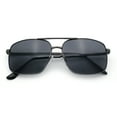thumbnail image 2 of Mens Classic Iconic Rectangle Metal Rim Officer Agent Spring Hinge Sunglasses Gunmetal - Black, 2 of 8