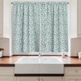 thumbnail image 2 of Ambesonne Floral Kitchen Curtains, Sakura Blossom Ornament Art, 55"x45", Pale Cadet Blue and Teal, 2 of 3