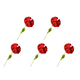 thumbnail image 1 of Clavel Ganchillo Punto Terminado para Cumpleaños Boda () Rojo, 1 of 4