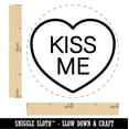 thumbnail image 2 of Kiss Me Conversation Heart Self-Inking Rubber Stamp Ink Stamper - Red Ink - Medium 1 Inch, 2 of 7