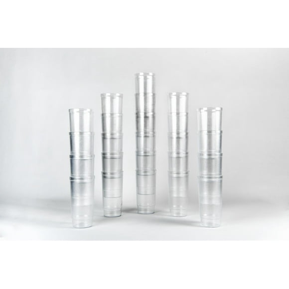 45 Pzs Vaso 1 Litro Platipractic Policarbonato Resistente Vaso Litro Clasico Plastico transparente