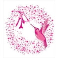 thumbnail image 3 of Ambesonne Animal Duvet Cover Set, Hummingbird Flower Dots, 2-Calking, Pink Fuchsia, 3 of 7