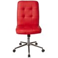 thumbnail image 2 of Boss Office Modern Faux Leather Tufted Ergonomic Office Swivel Chair in Red, 2 of 5
